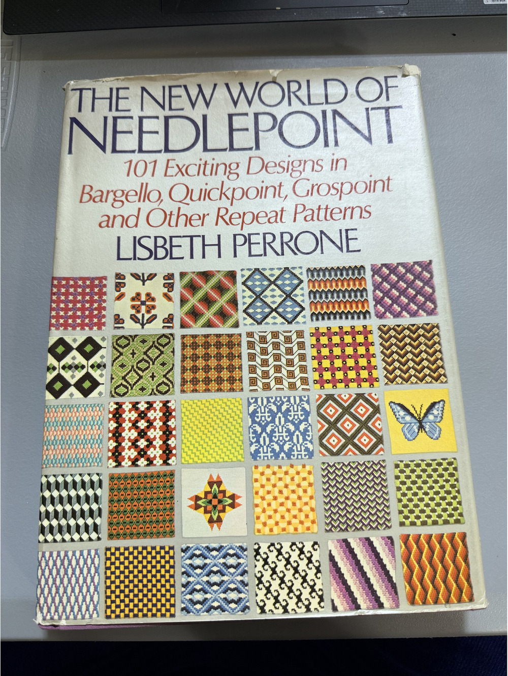 The New World of Needlepoint Lisbeth Perrone 1972 Bargello Vintage Hardcover DJ